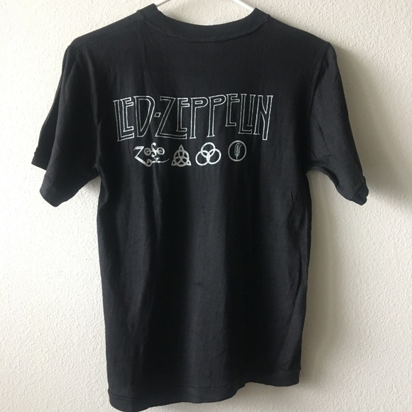 Rare Vintage Led Zepplin Promo Black Small Tee - Picture 2 of 10